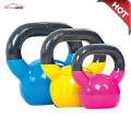 Venta al por mayor de hierro fundido colorido Kettlebell en levantamiento de pesas